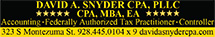 David A. Snyder, CPA - 325 S Montezuma St, Prescott, AZ 86303